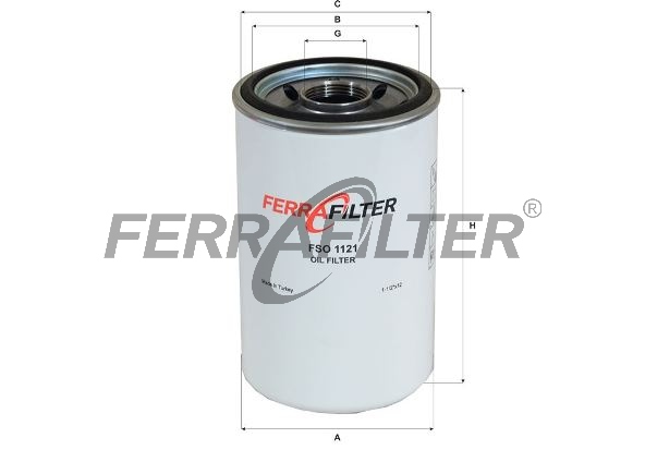 FERRA FİLTER FSO 1121 YAĞ FİLTRESİ HİDROMEK HİTACHİ SUMİTOMO ISUZU